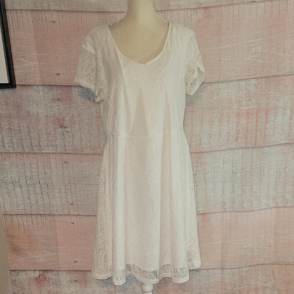 Junarose White Lace Dress